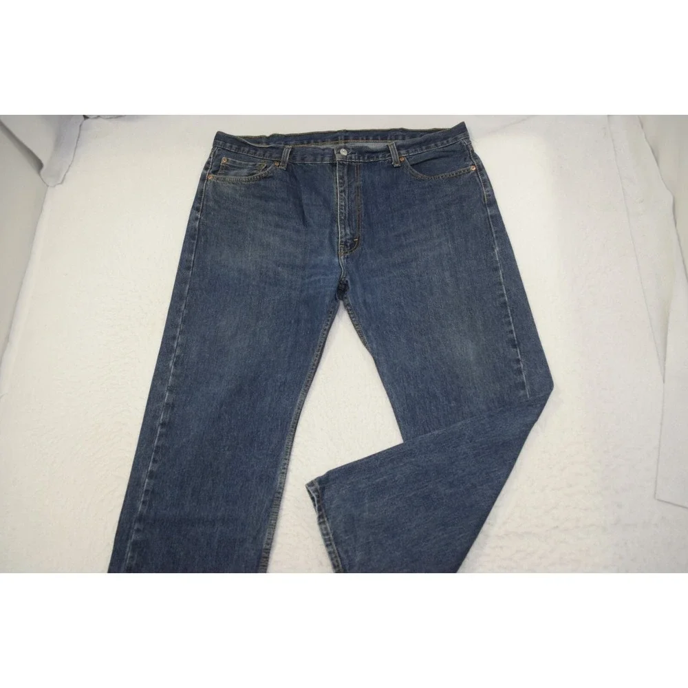 Levi's 505 Regular Fit Straight Leg Denim Blue Jeans Mens Size 42‎ x 30